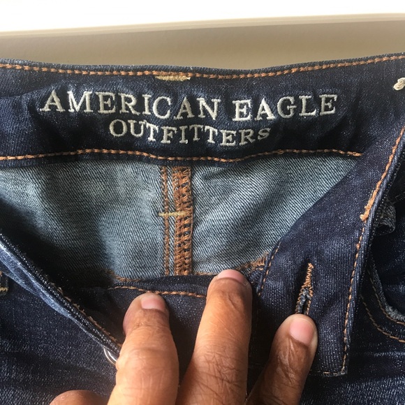 American Eagle Outfitters Blue Ripped Distressed Leggings Size 6 - Picture 5 of 7